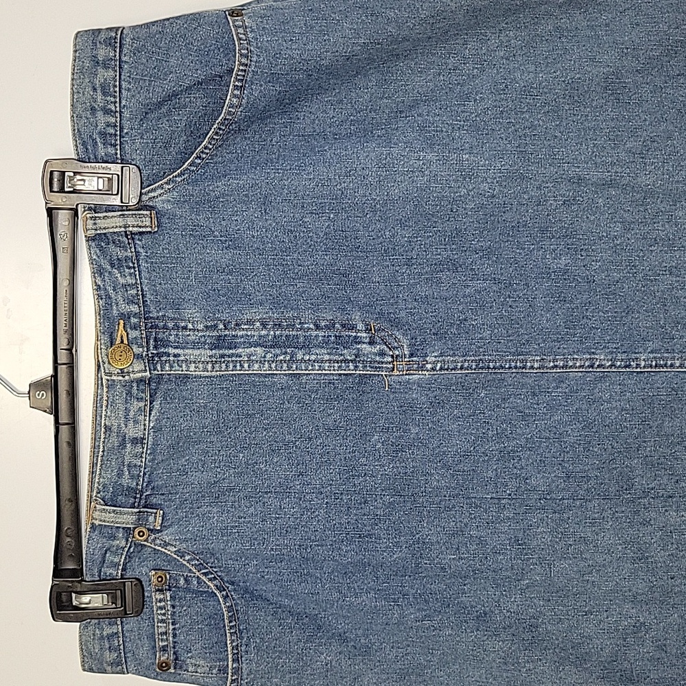Women's Covington Size 14 Blue Denim Midi Skirt - Picture 2 of 8